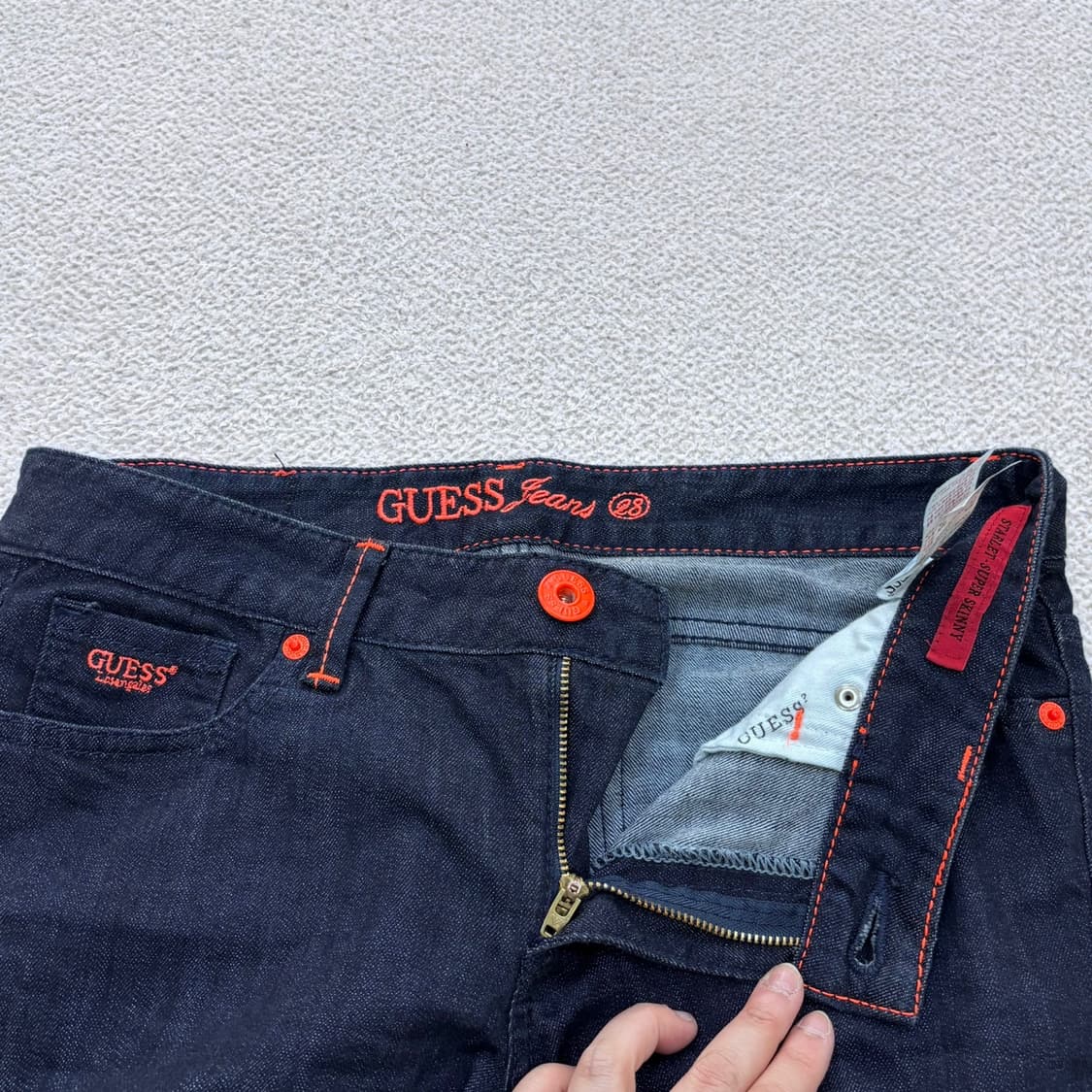 28 게스 다크 톤 스판 데님 팬츠 0423E 상품이미지4