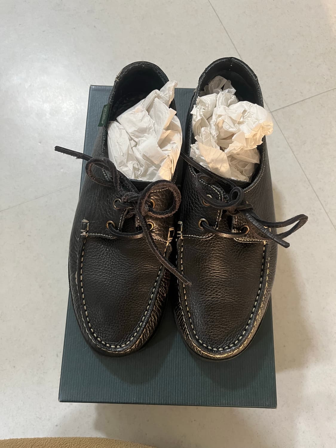 [UK6.5] 파라부트X캡틴선샤인 / 도밍구 블랙 그레인레더 상품이미지1