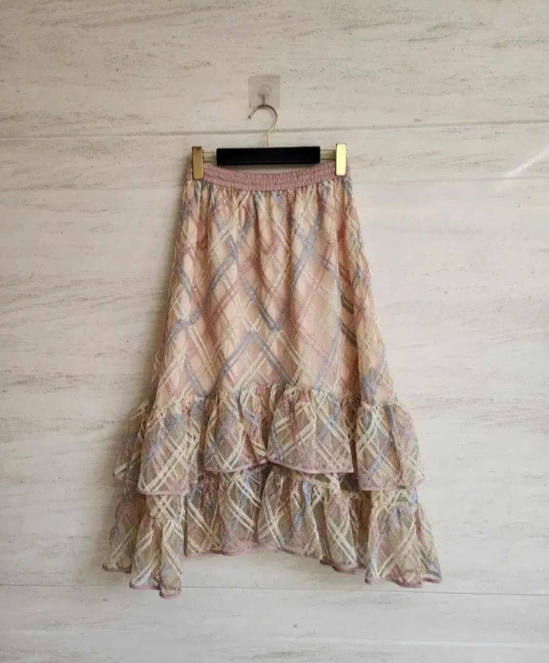 오즈세컨 티어드 밴딩 스커트 61사이즈(44사이즈) 상품이미지4