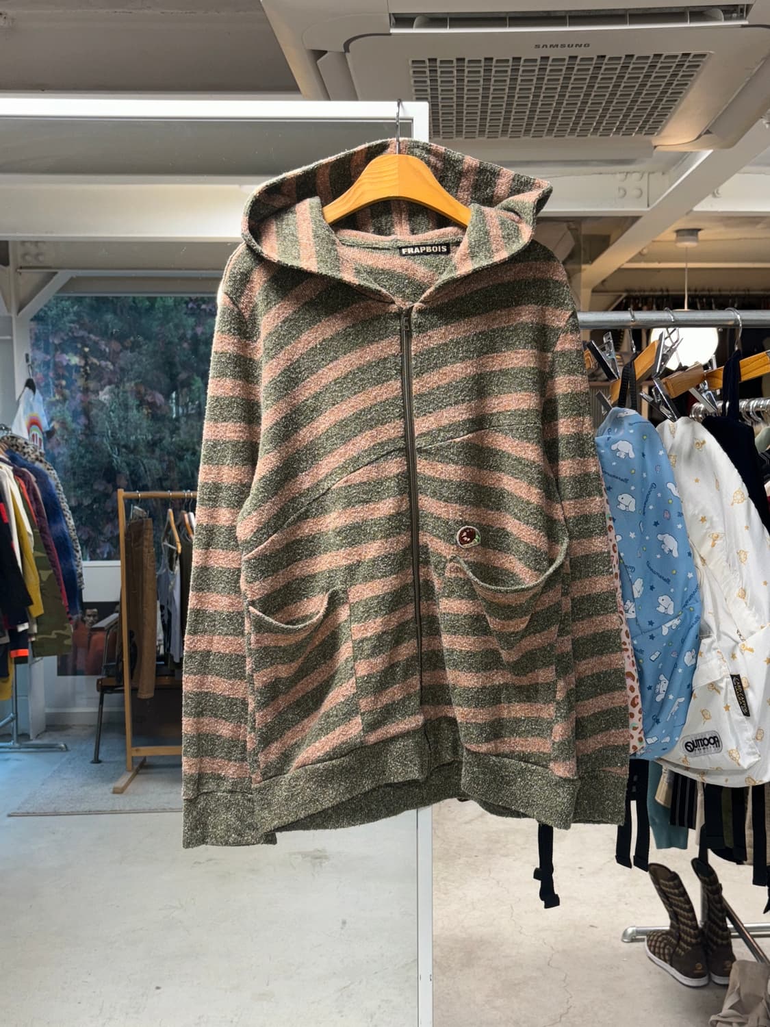 Frapbois 스트라이프 후드집업 상품이미지1