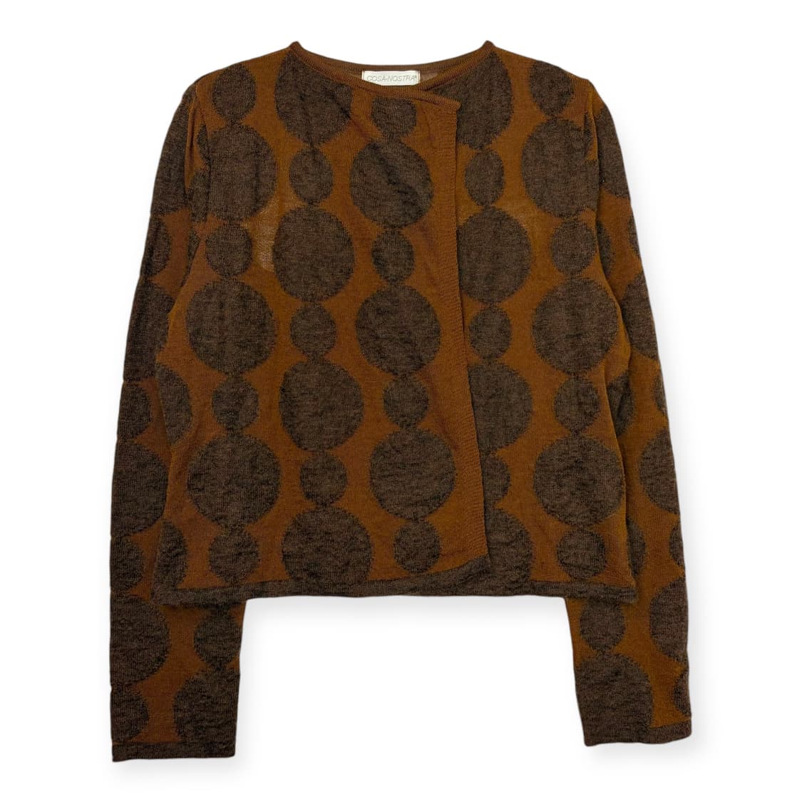  Cosa nostra 코사 노스트라 도트 패턴 오픈 니트 가디건 상품이미지1