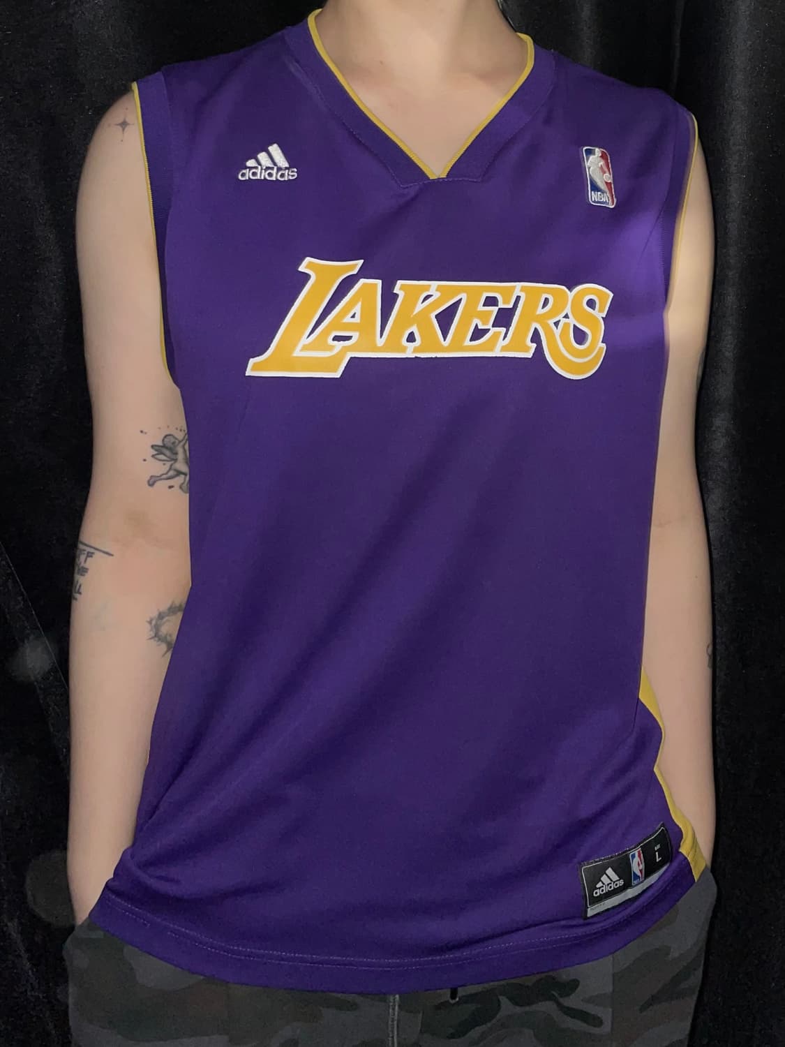 아디다스 NBA 레이커스 농구 유니폼 퍼플 상품이미지1