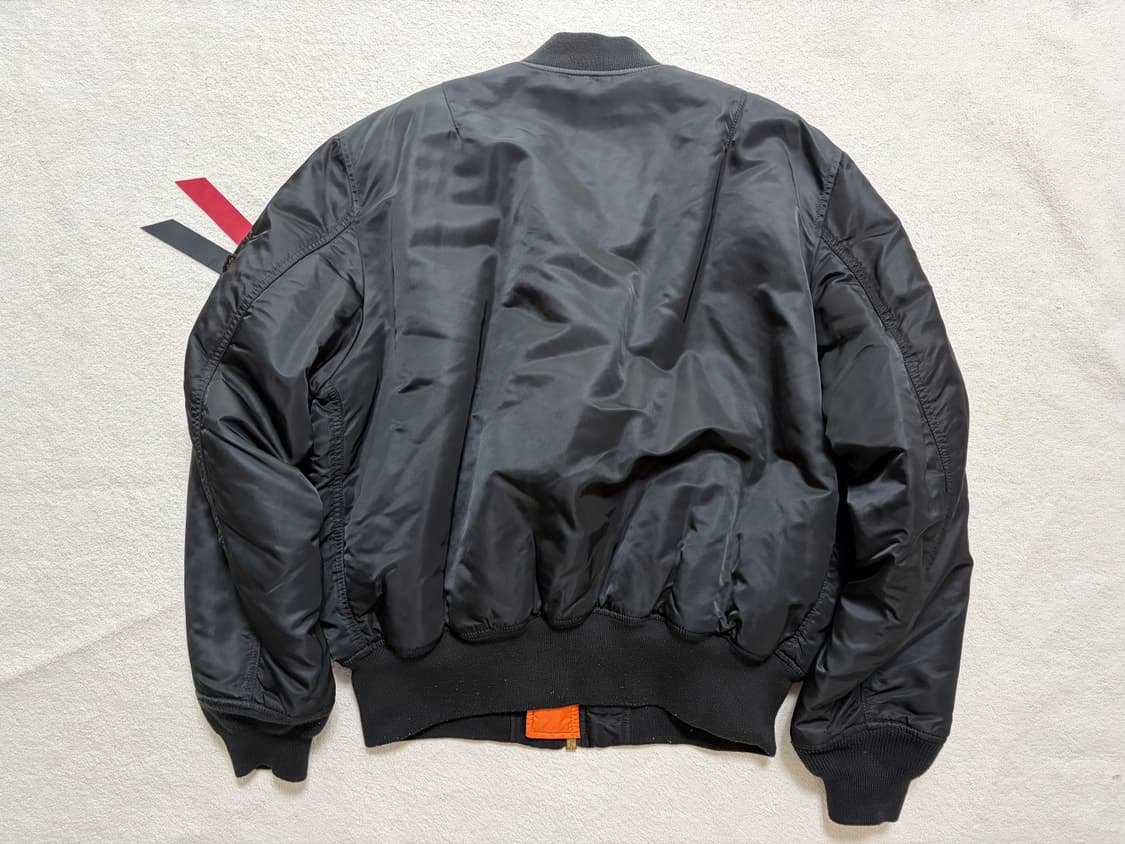 [XL] 알파인더스트리 MA-1 플라이트 봄버 자켓 레귤러핏 (블랙) 상품이미지2