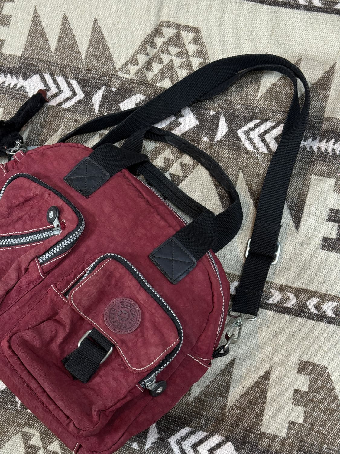 키플링 숄더&크로스백 버건디 상품이미지3