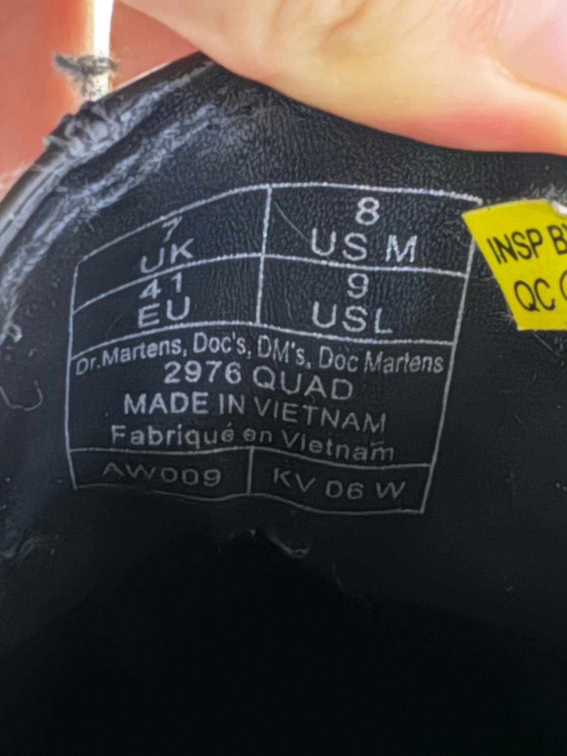 닥터마틴 2976 쿼드 블랙 폴리시드 스무스 UK7 상품이미지4