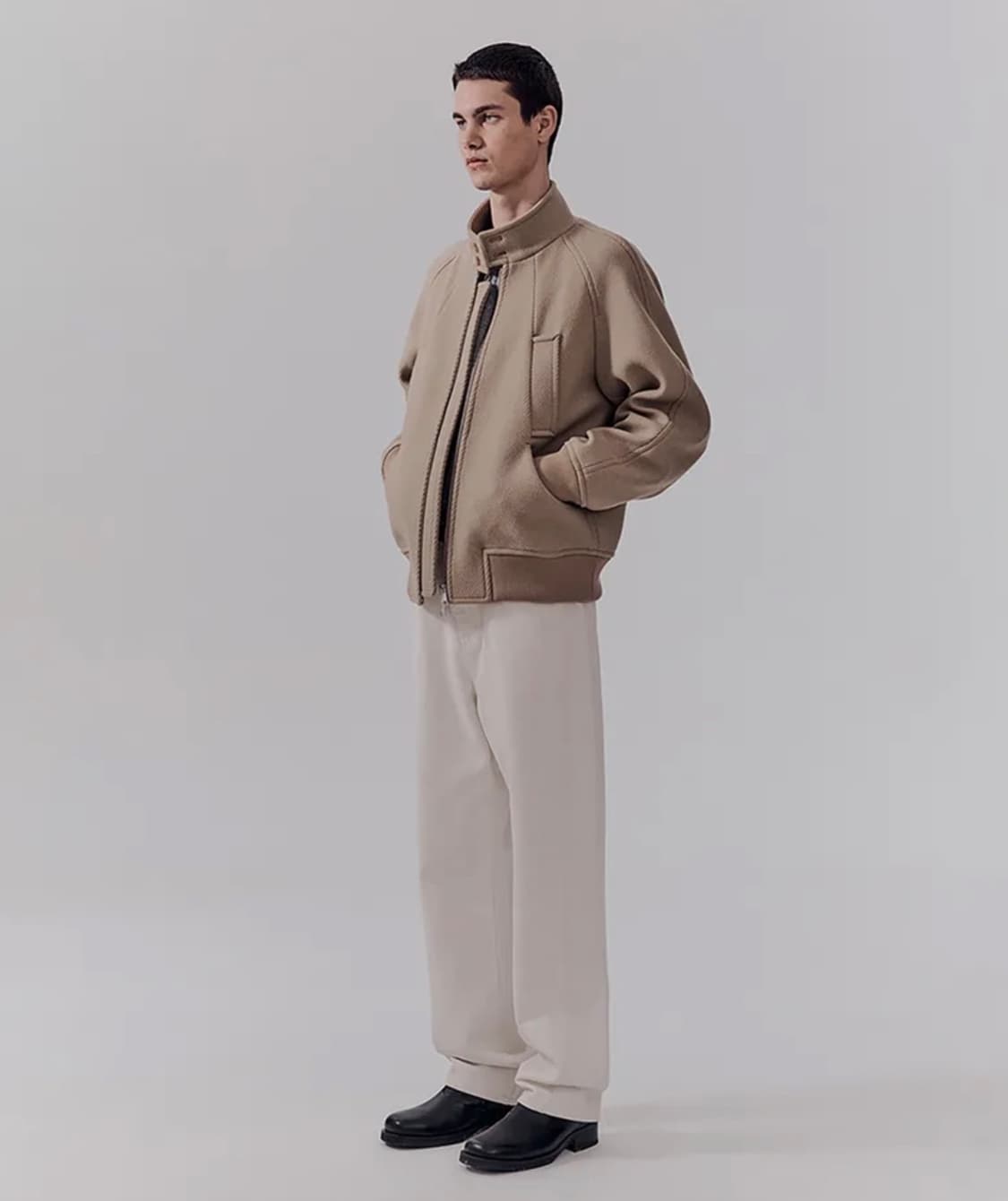 던스트 UNISEX DIAGONAL WOOL HARRINGTON JACK 상품이미지1