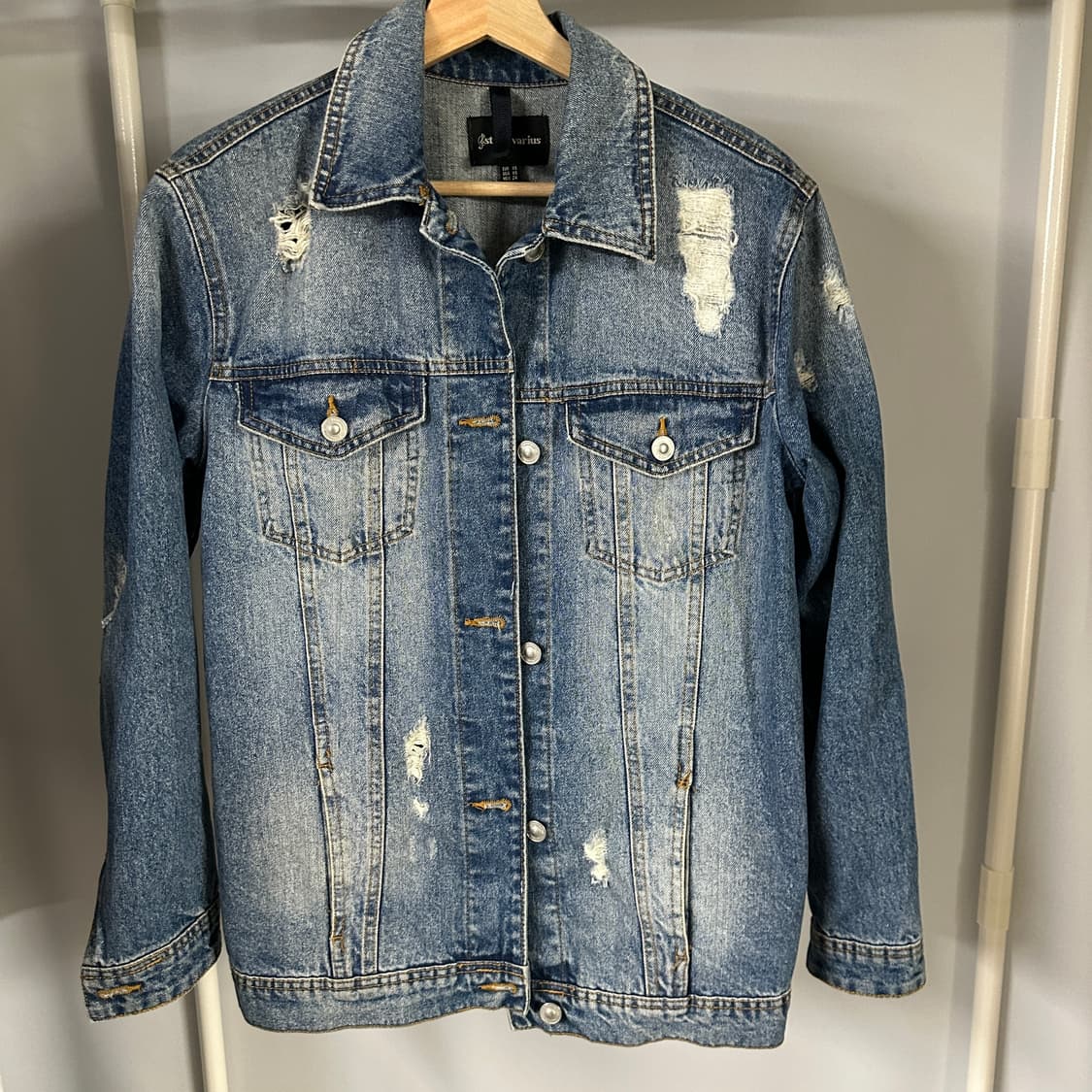 스트라디바리우스 디스트로이드 데님 자켓 상품이미지1