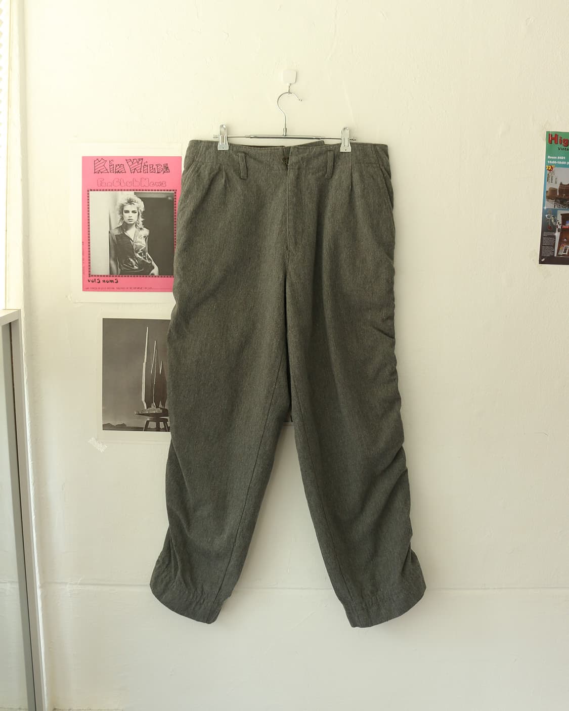 컬러 비콘 그레이 개더 울 트라우저  상품이미지3