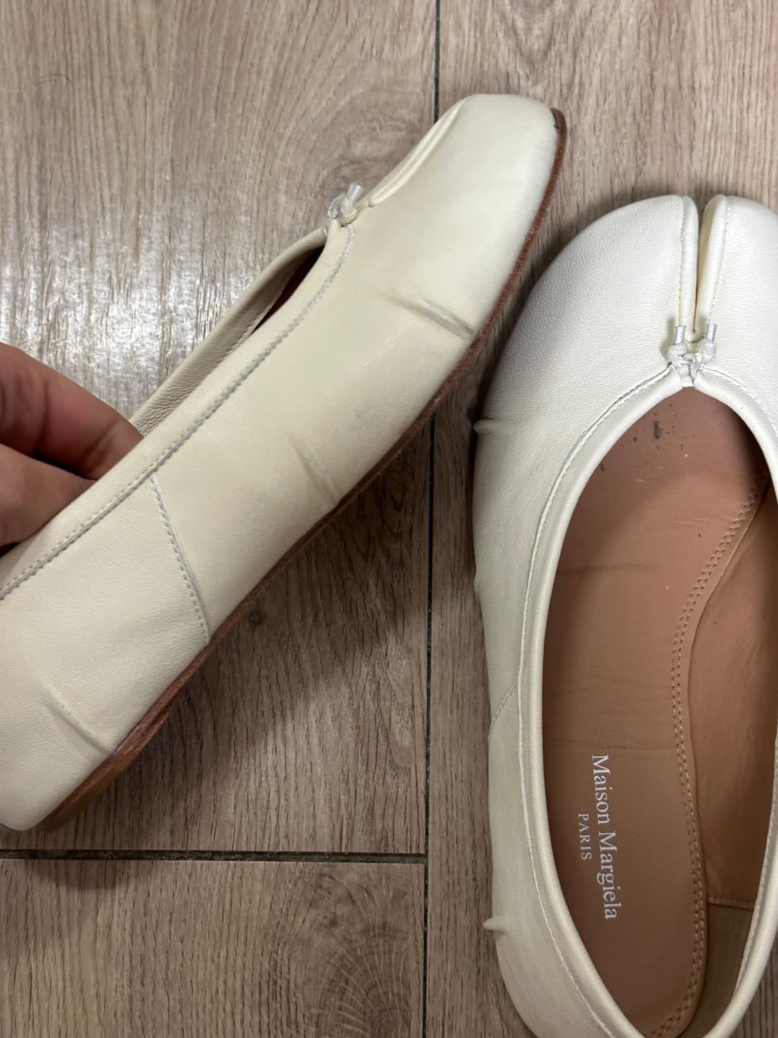 메종 마르지엘라 타비 플랫 슈즈 아이보리 38 상품이미지4