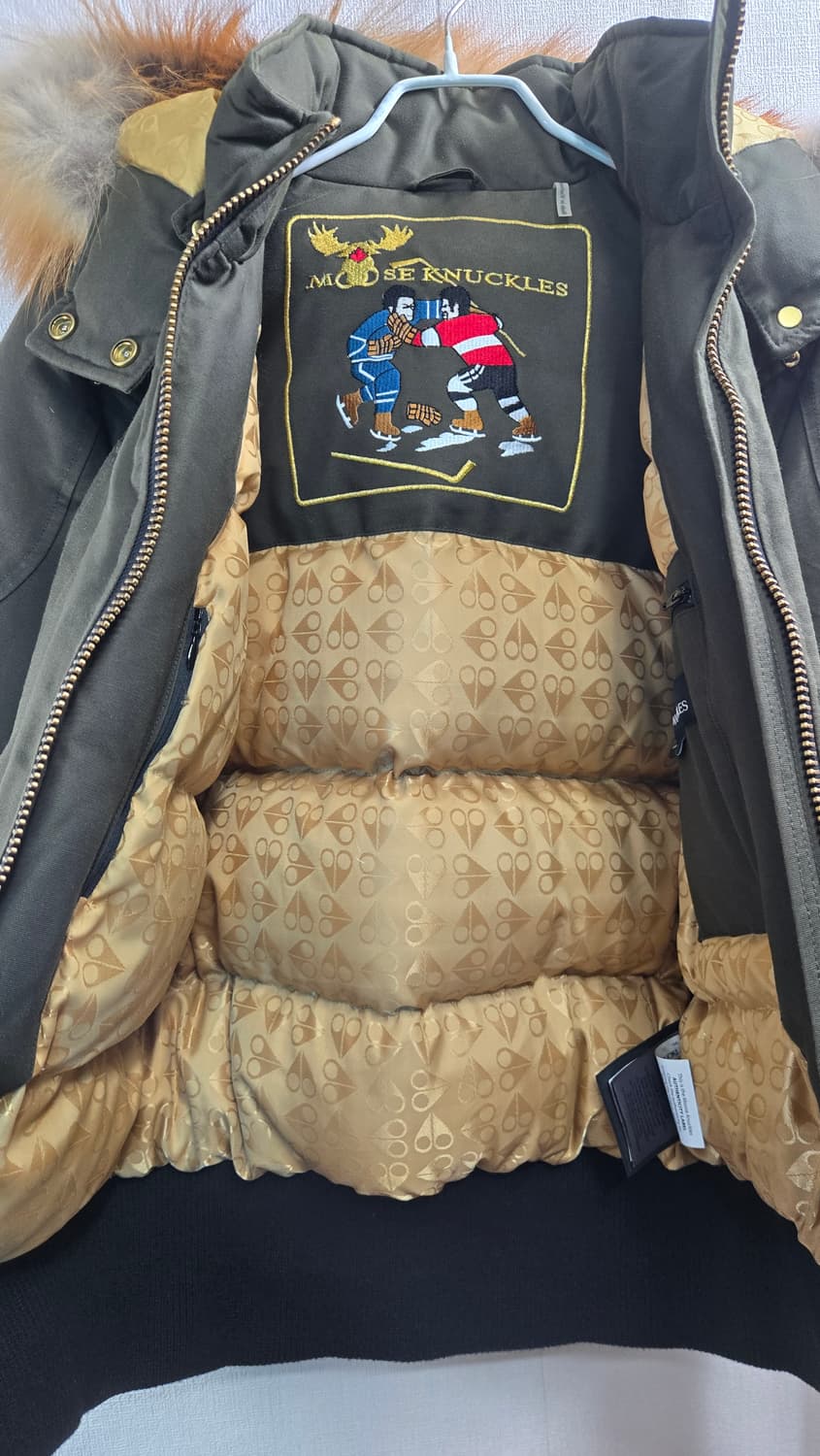 무스너클 여성 M- 정품 세인트 플라비 골드퍼 봄버 재킷 카키 상품이미지9