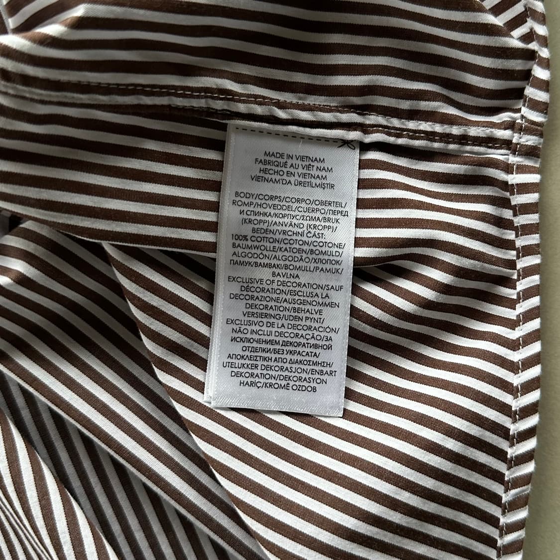 [L]폴로 랄프로렌 클래식핏 브라운 스트라이프 포플린 셔츠 상품이미지9