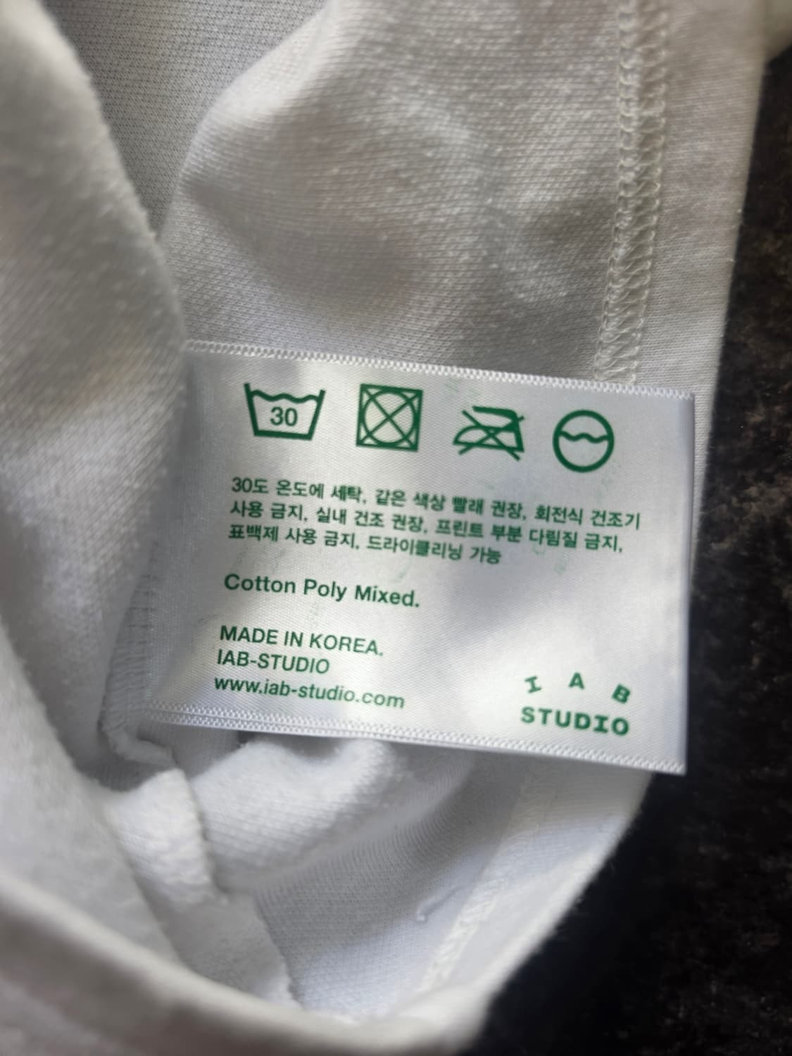 #아이앱스튜디오 티셔츠 화이트+파란글씨(M) 상품이미지5