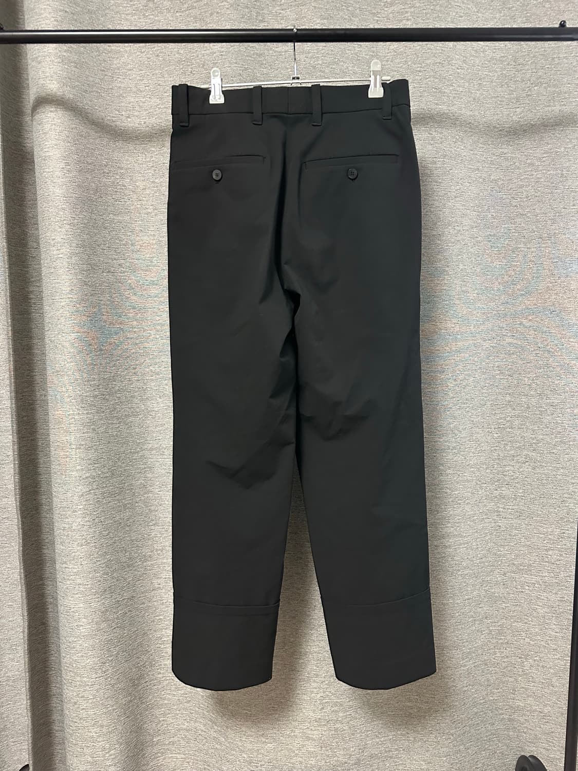 우영미 폴딩 롱 팬츠 블랙 (44/28) 상품이미지2