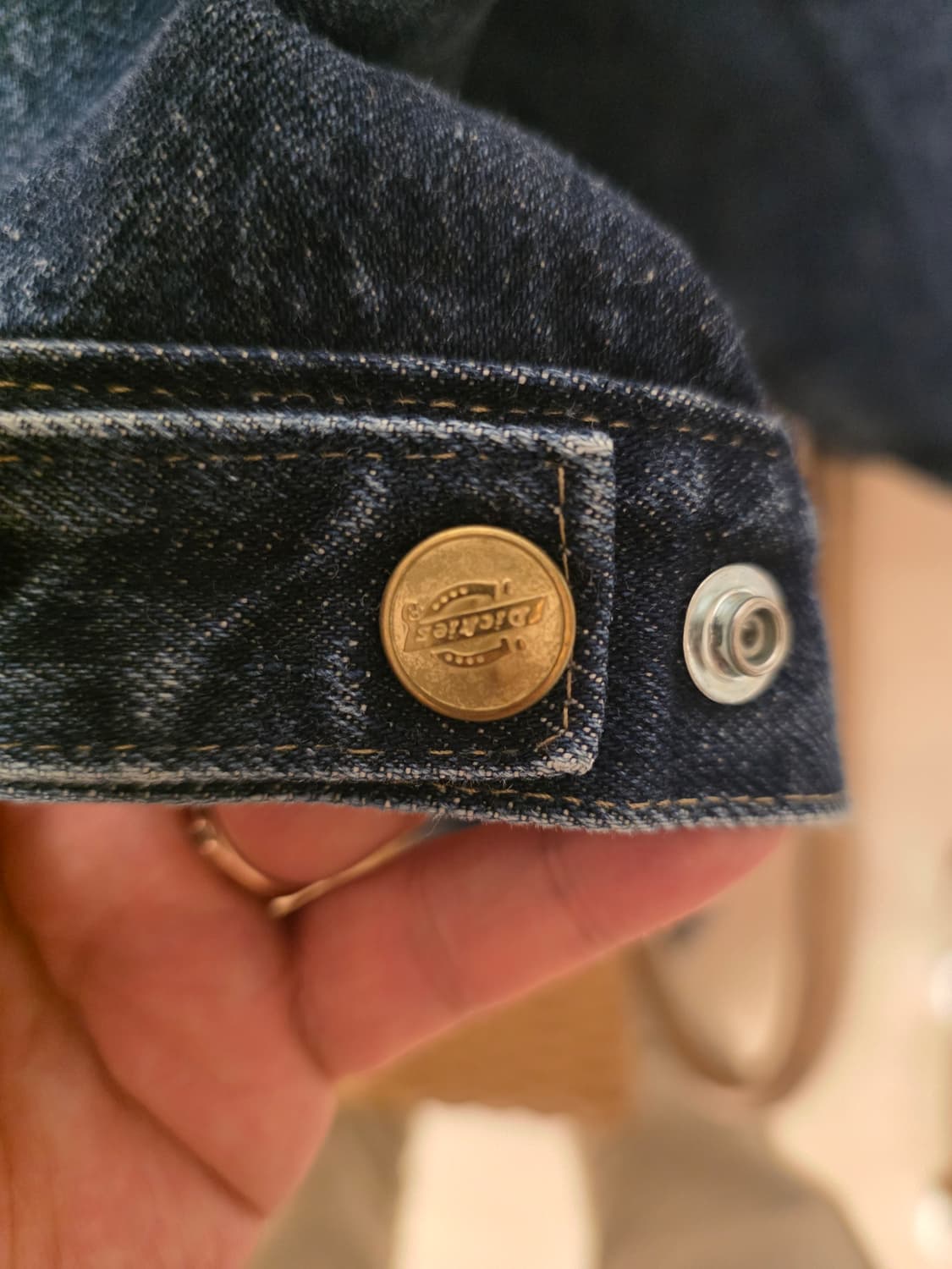 USA 빈티지 디키즈 데님 워크 자켓 코듀로이 카라 XL 110 상품이미지6