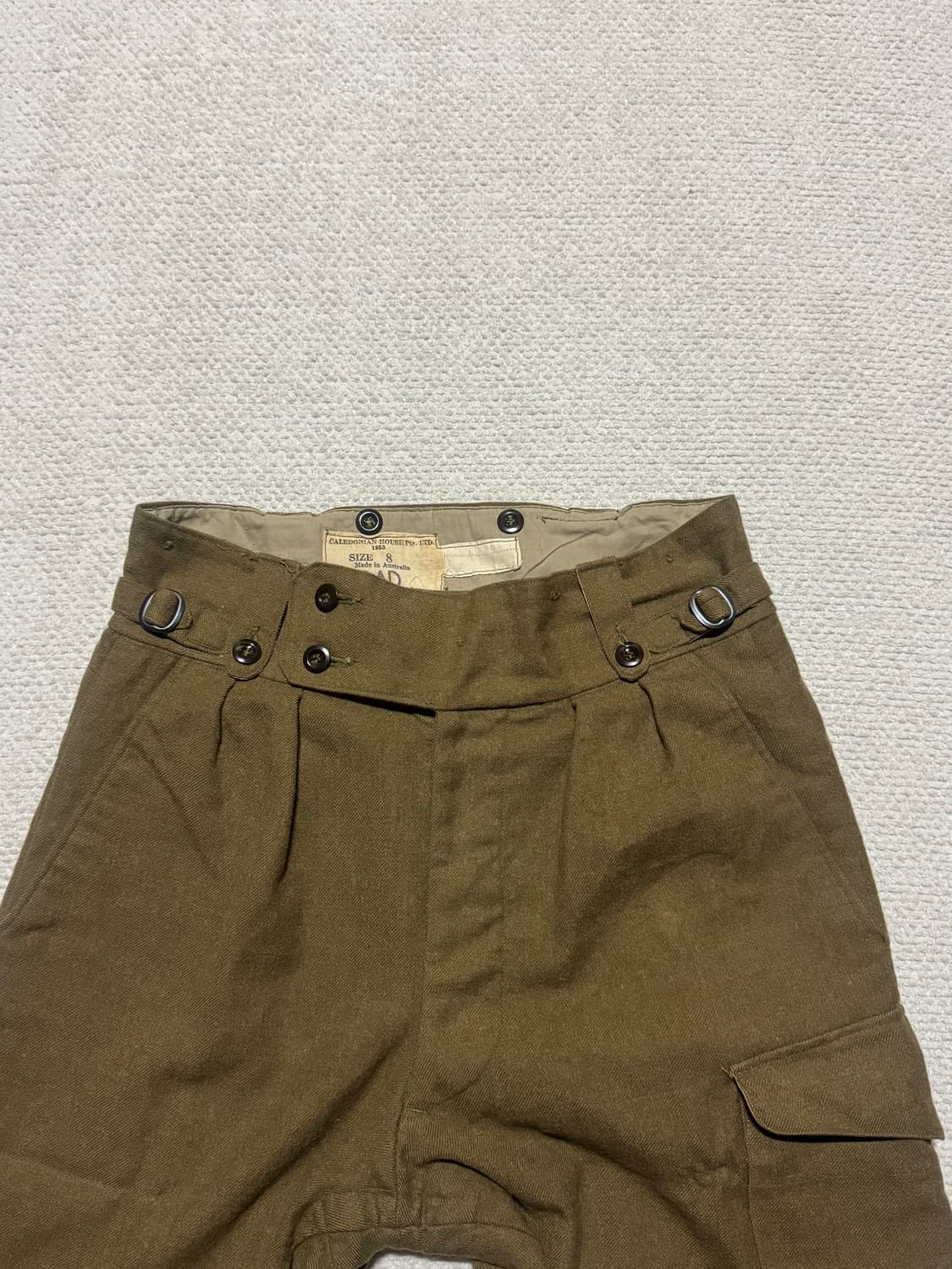 50s 리얼 빈티지 호주군 베틀 드레스 울 팬츠 상품이미지3