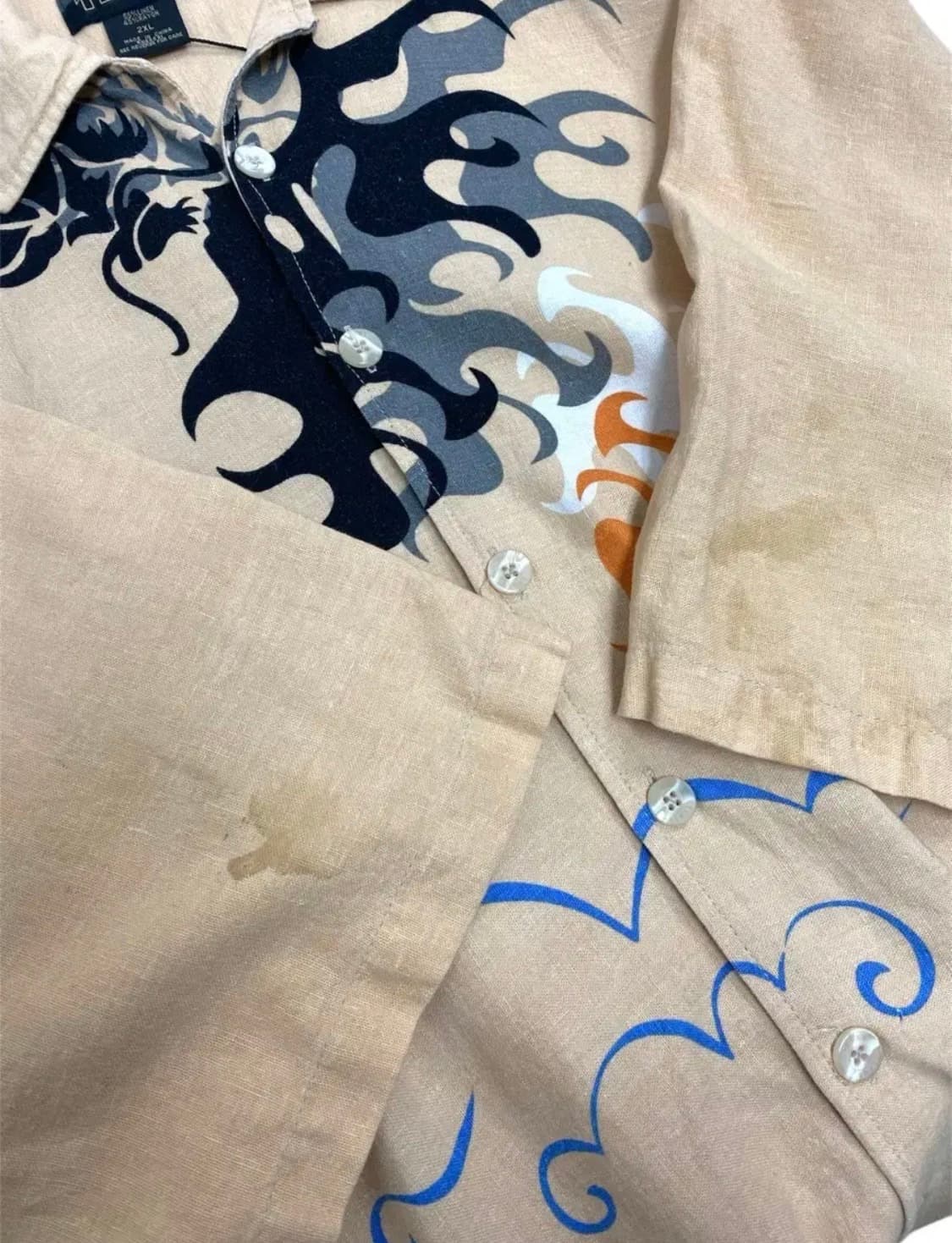 오리엔탈 드래곤 TRUST 프린트 셔츠- 2XL 상품이미지6