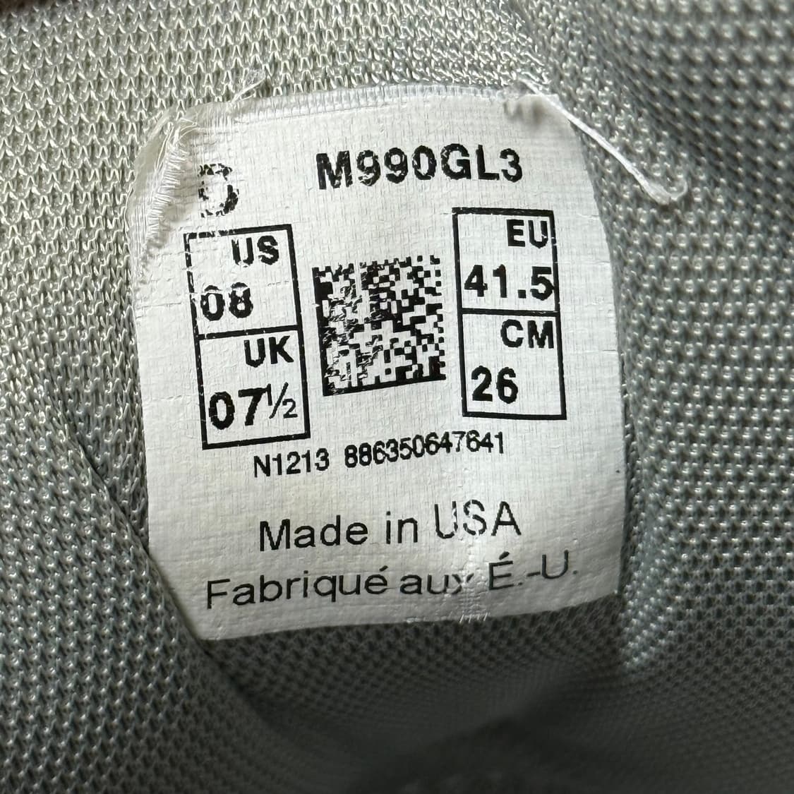 [정가 50만원] 뉴발란스 990 V3 260 상품이미지8