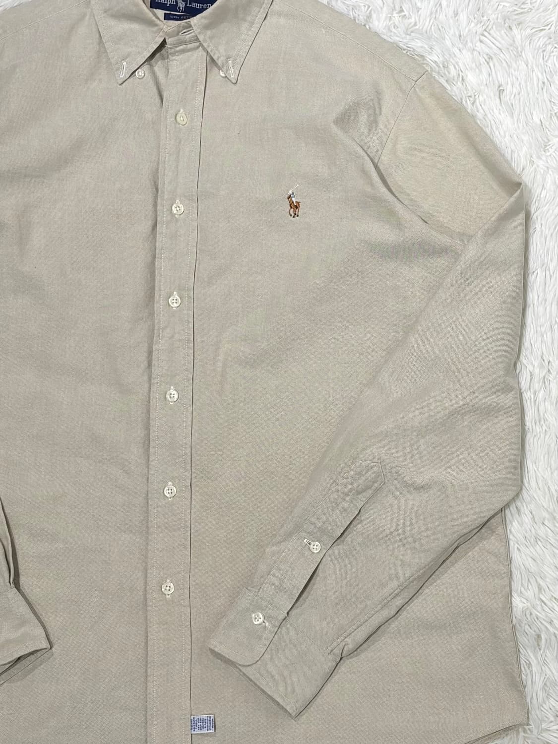 폴로랄프로렌 90‘s Japan 멀티포니 샌드베이지 셔츠 상품이미지5