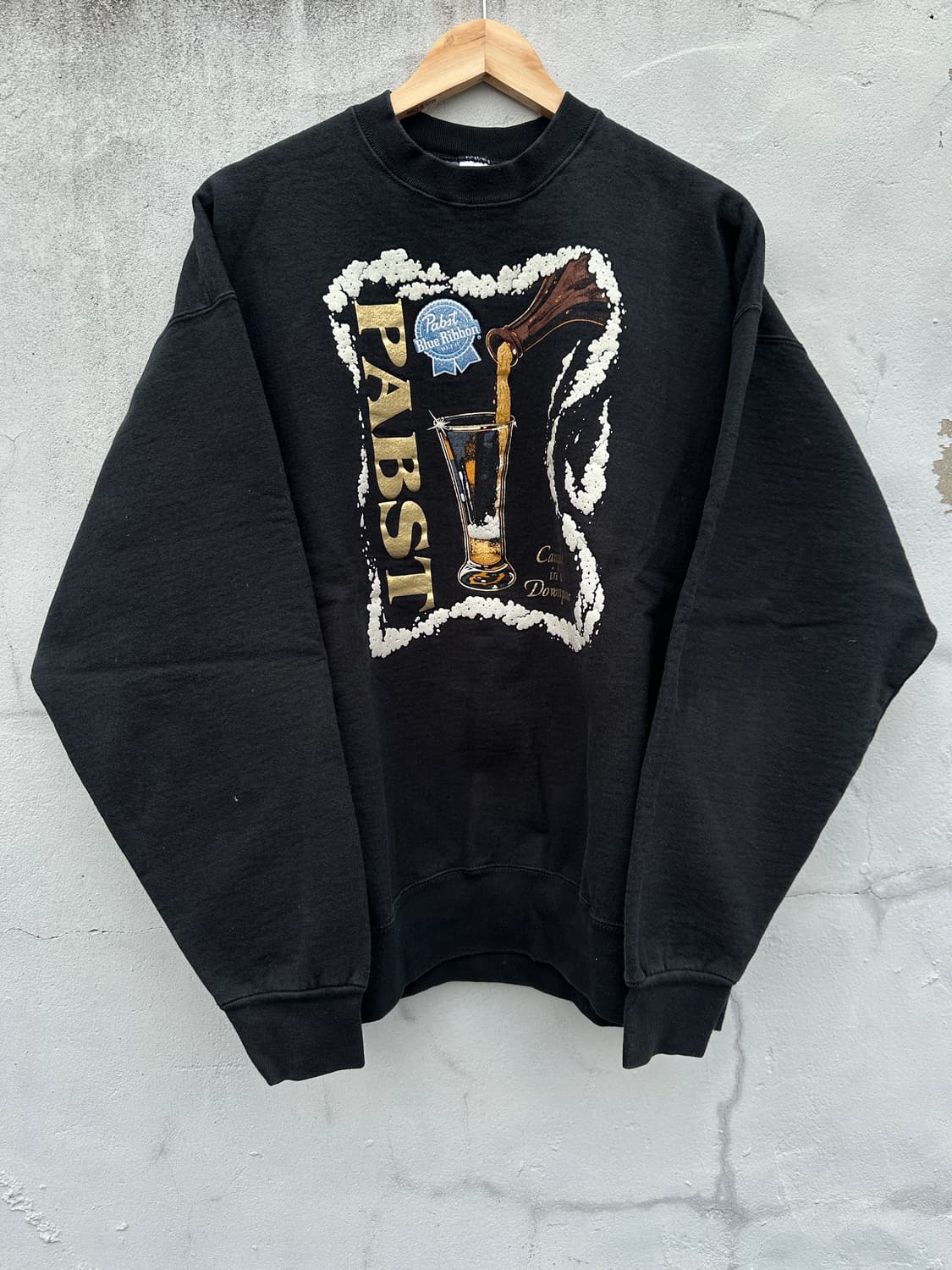 [XL-2XL] 90s USA 프룻오브더룸 Pabst 프린팅 맨투맨 상품이미지1