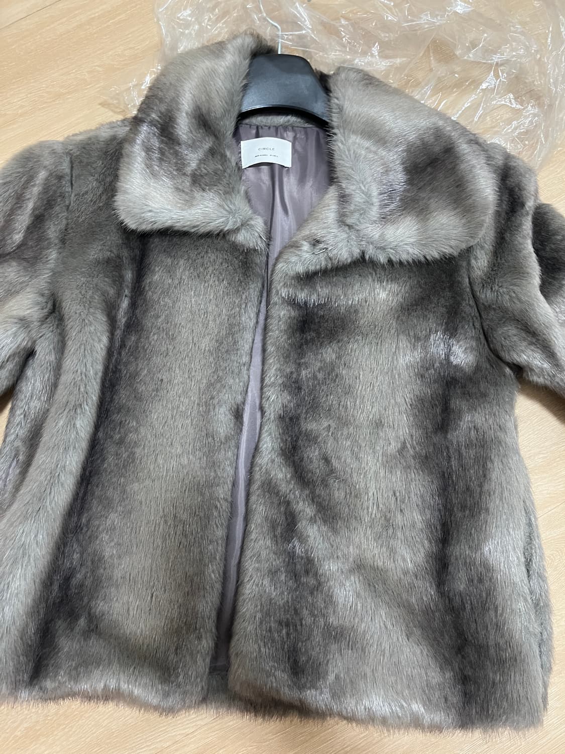 그레이 퍼 코트 상품이미지1