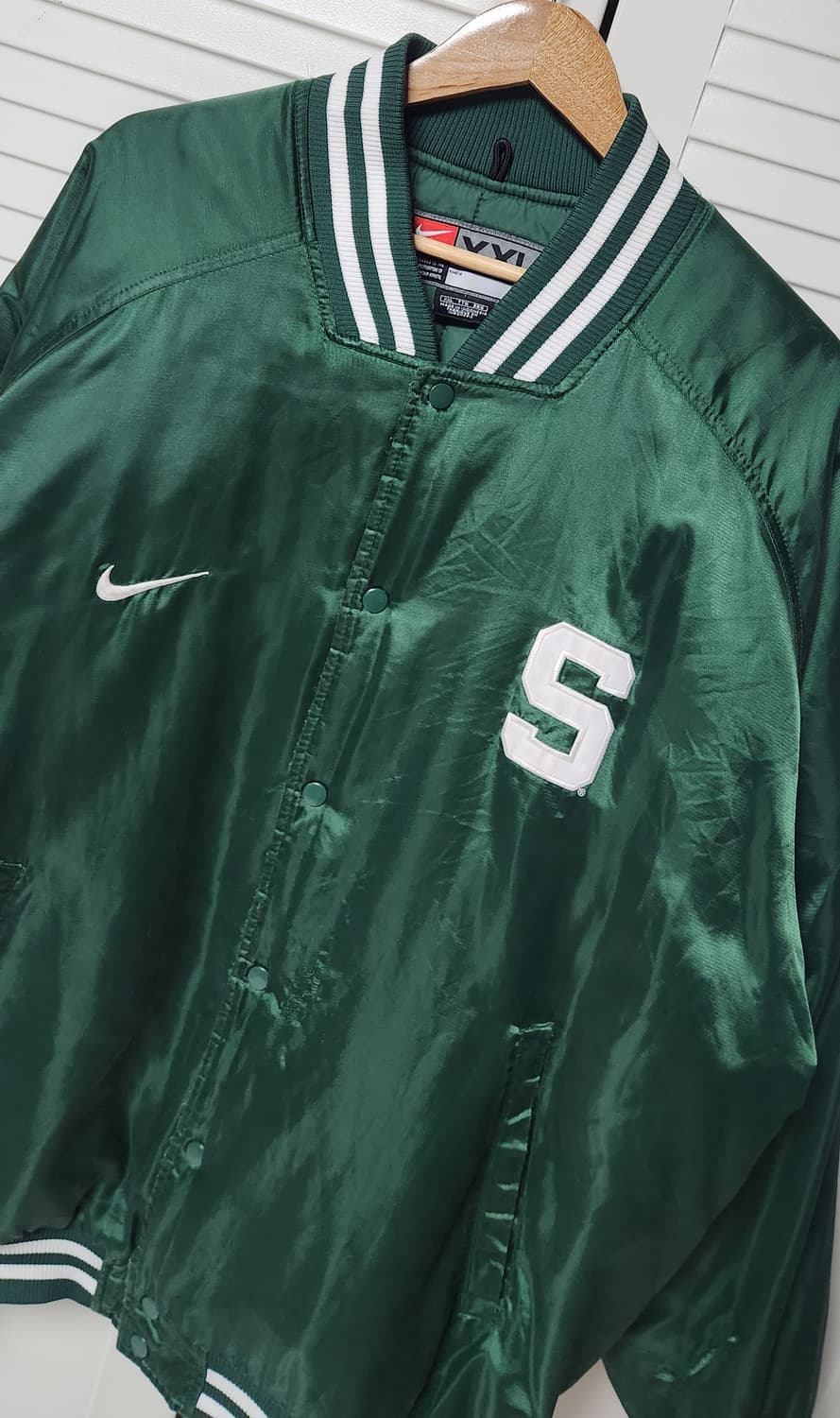 3XL 나이키 MSU 스파르탄 스타디움 바시티 딤그린 자켓 상품이미지4