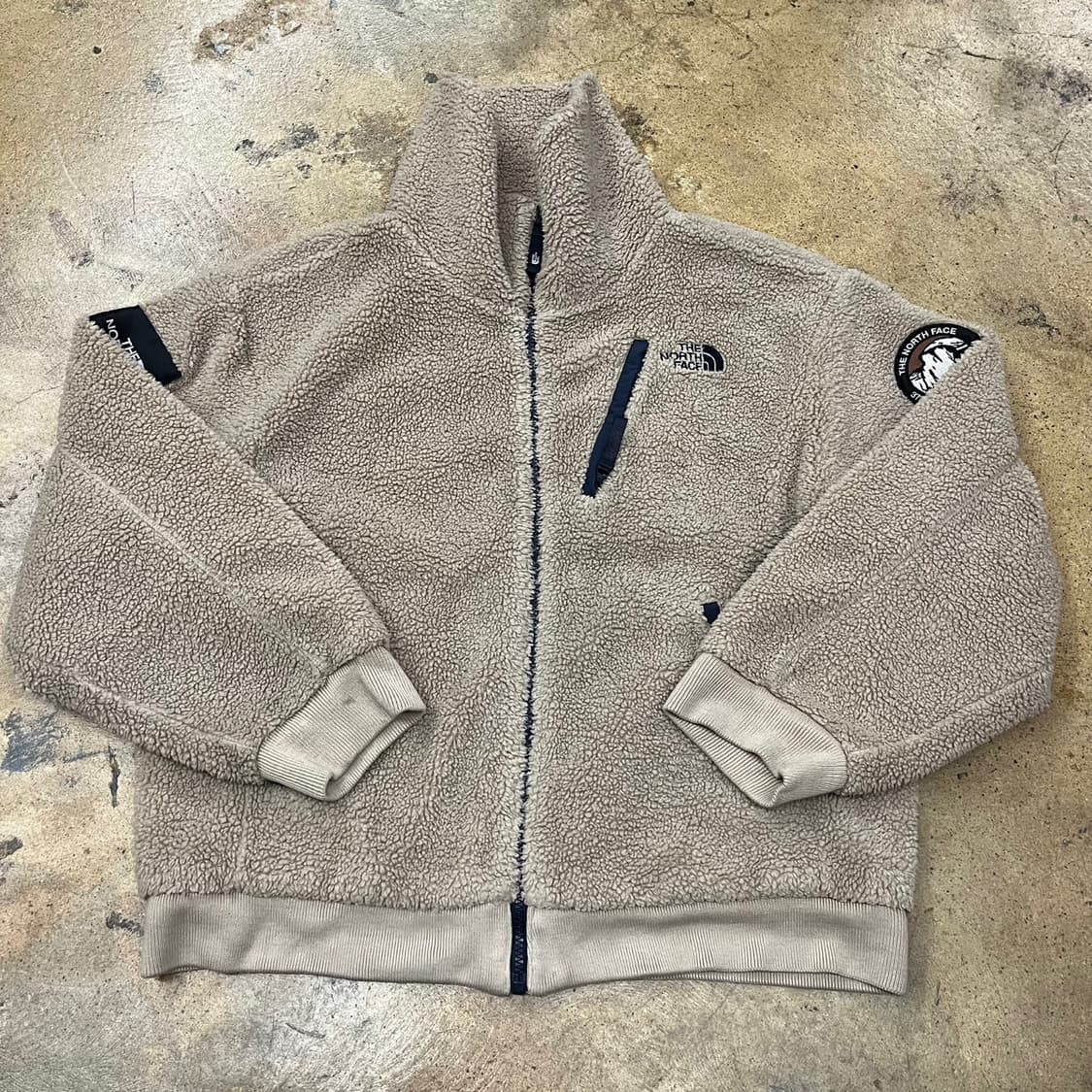[정품/M] 노스페이스 뽀글이 플리스 자켓 베이지 b15 상품이미지2