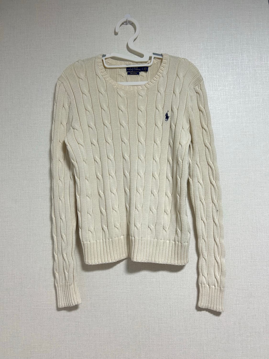 폴로 랄프로렌 신형 꽈배기 니트 아이보리 크림 L  상품이미지4