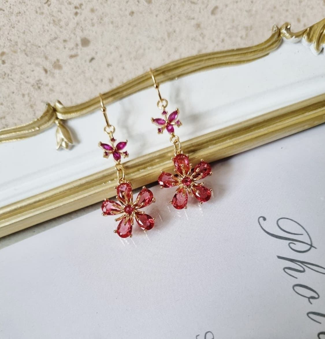 핸드메이드 꽃귀걸이 상품이미지5