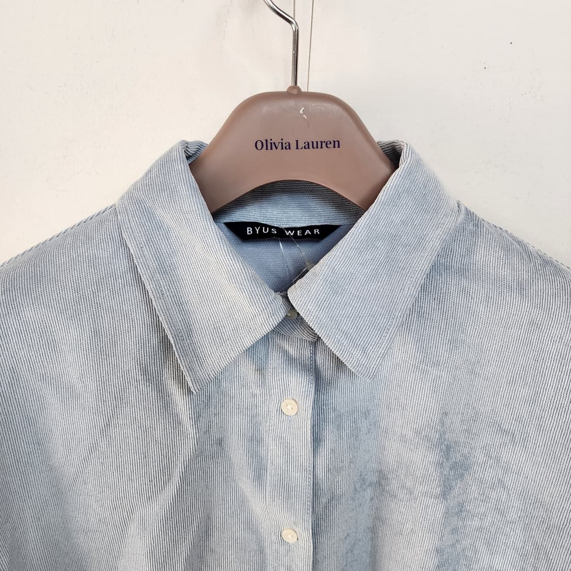 BYUS WEAR 블루 스트라이프 셔츠 상품이미지2