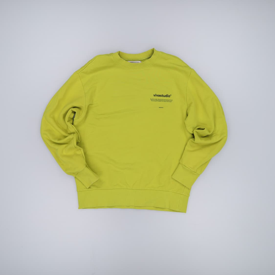 S 비바스튜디오 라임 맨투맨 0417H1 상품이미지1