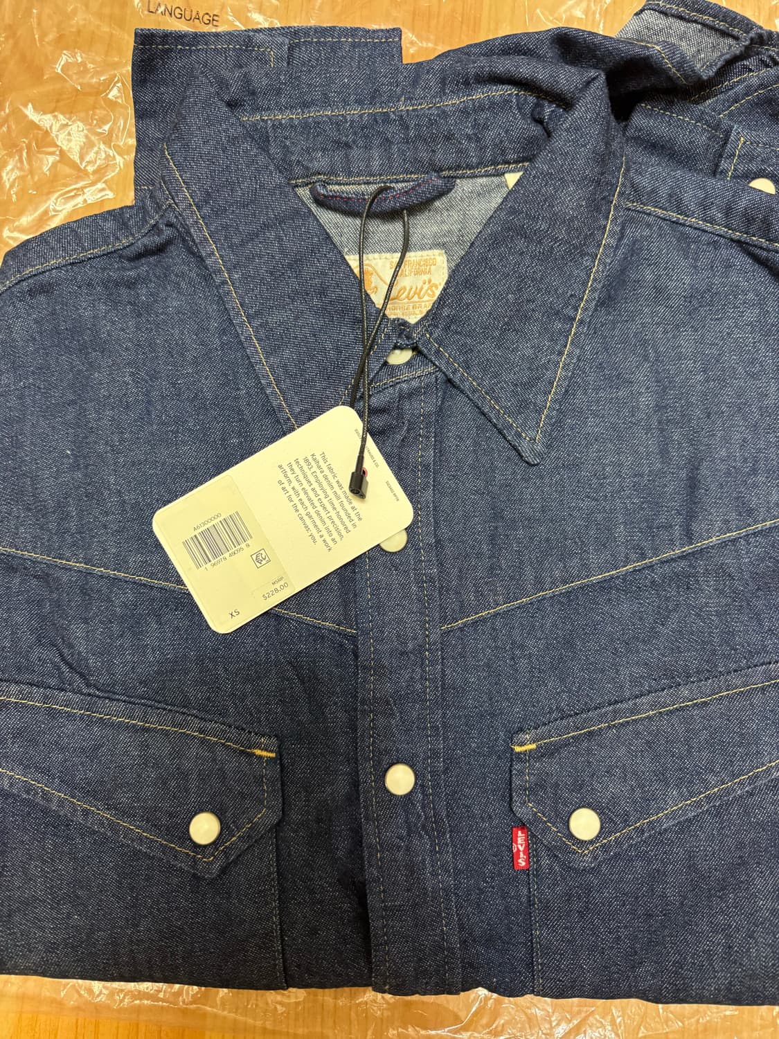 리바이스 lvc 54 롱혼 웨스턴 셔츠 주우재 XS 상품이미지4