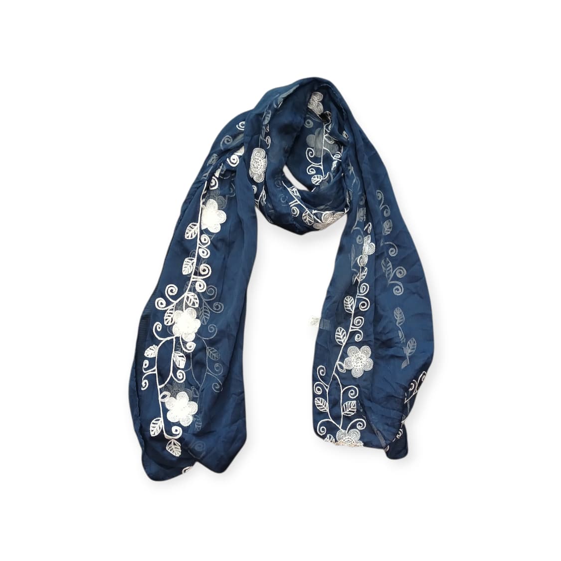 히피 꽃자수 네이비 스카프 상품이미지1