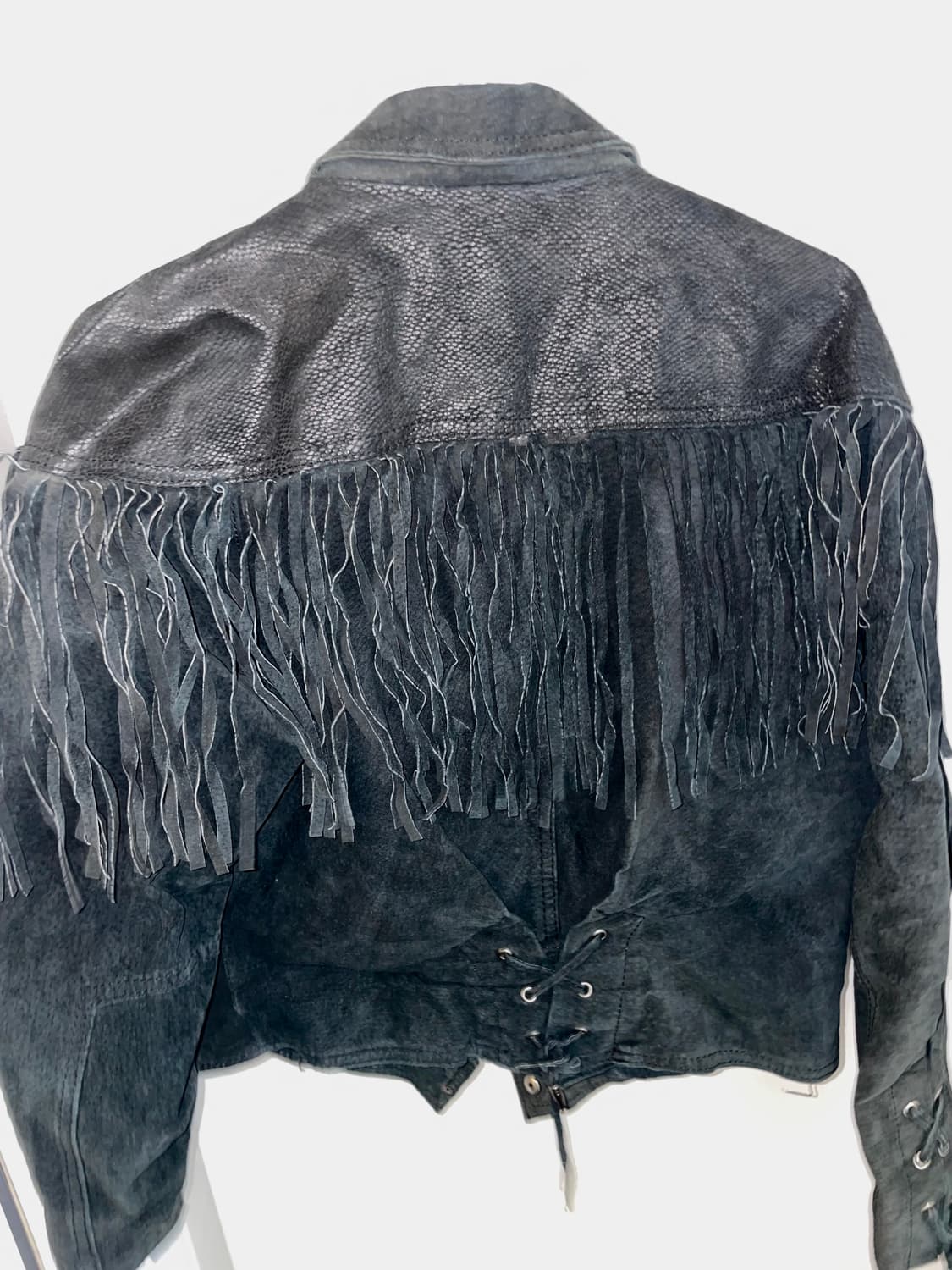 프린지 레더 가죽 자켓 상품이미지3