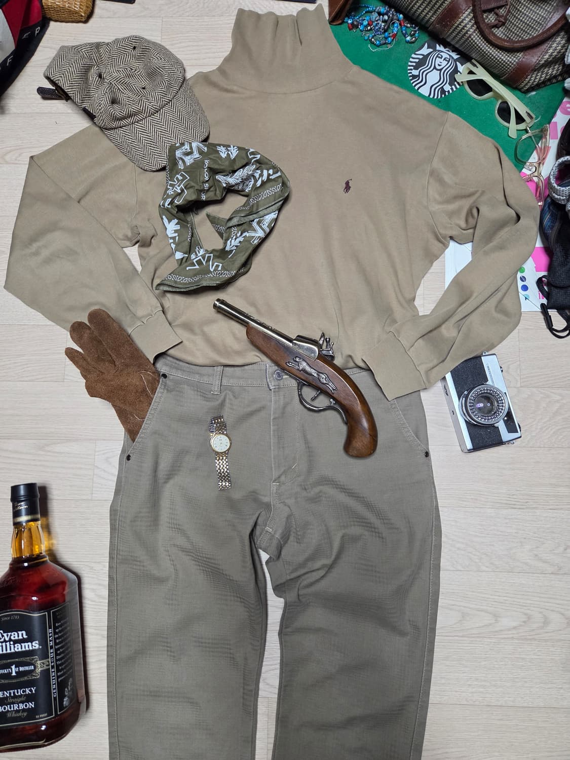 EDWIN JAPAN 체크 팬츠 진 바지 코튼  상품이미지4