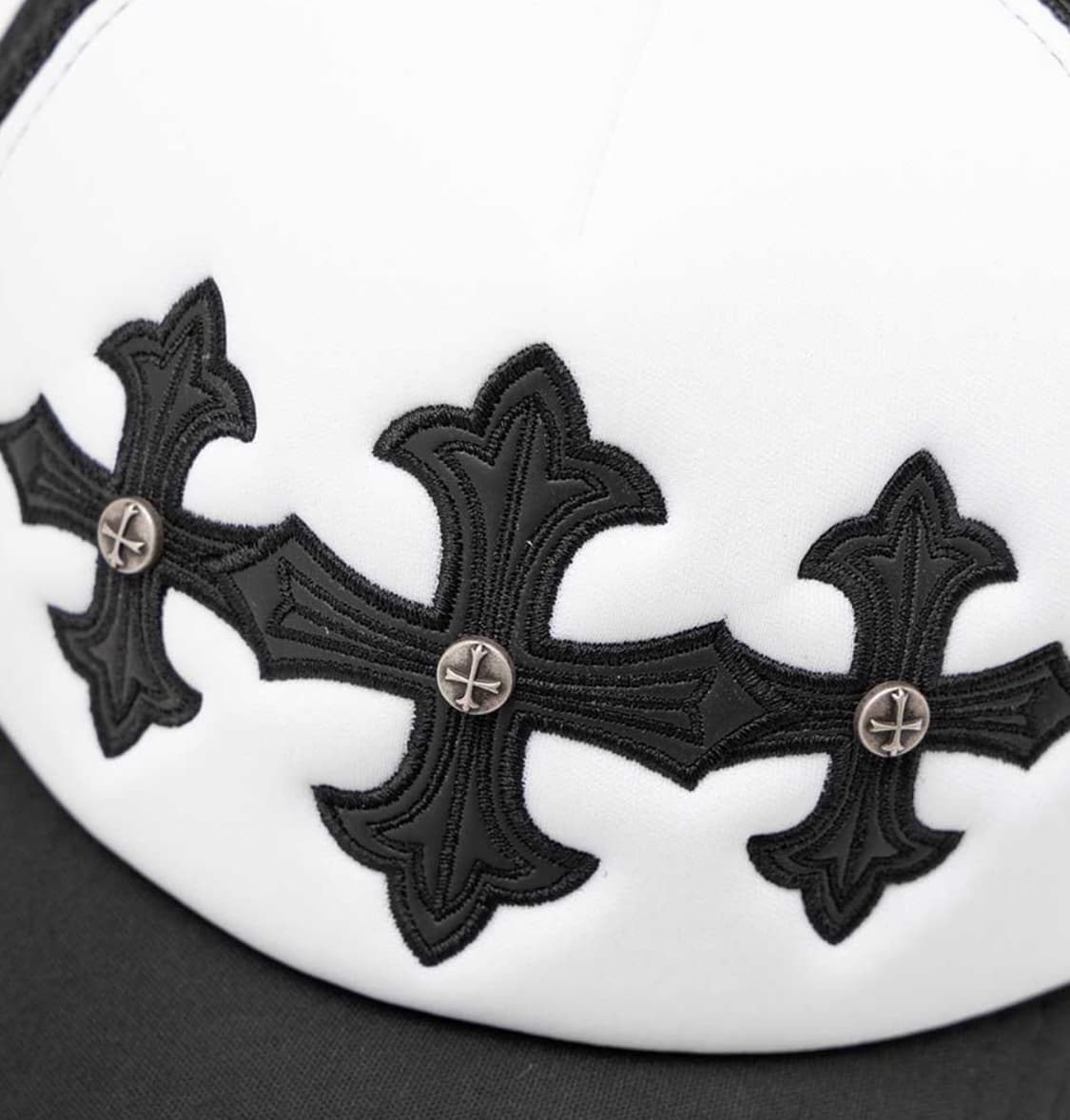Supplier 서플라이어 십자가 레더 패치 메쉬 스냅백 모자 상품이미지3