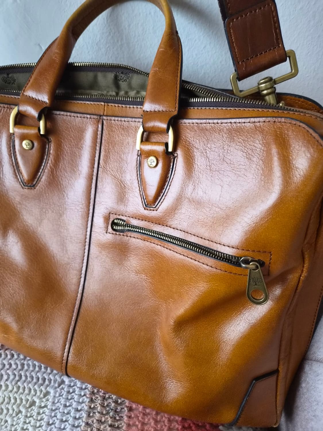 Mulberry 멀버리 Lichi 천연가죽 크로스 서류가방
 상품이미지3