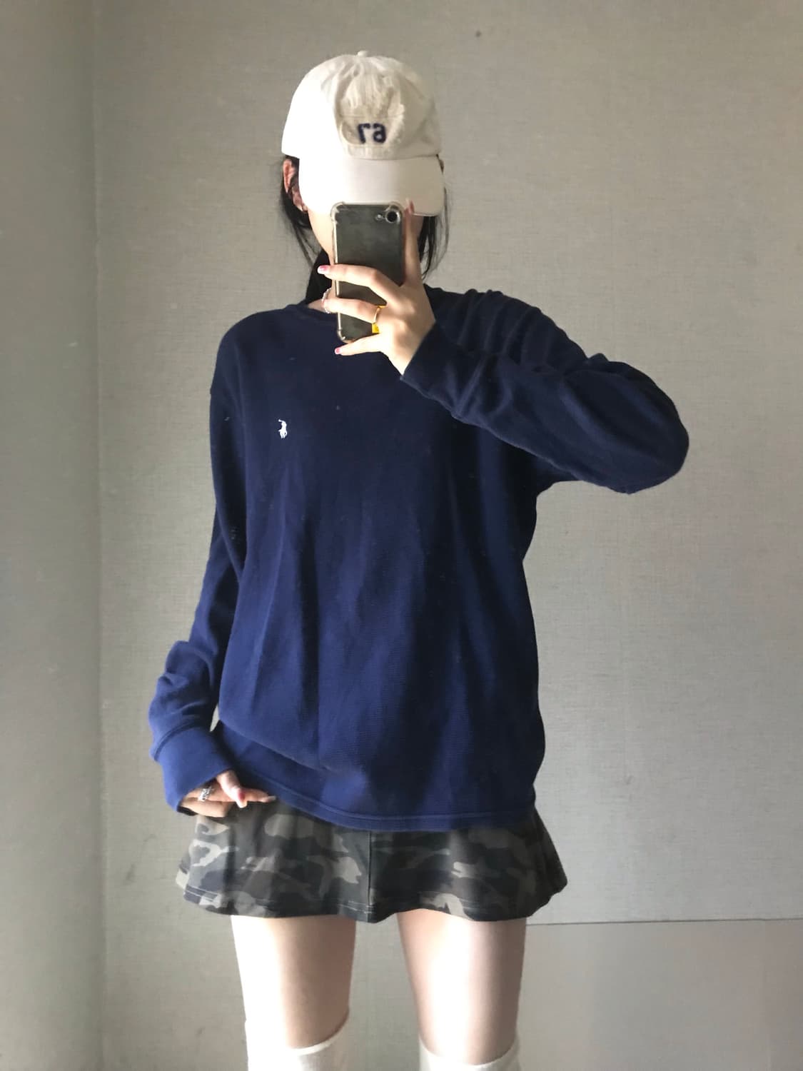 폴로 네이비 와플 롱슬리브 상품이미지3