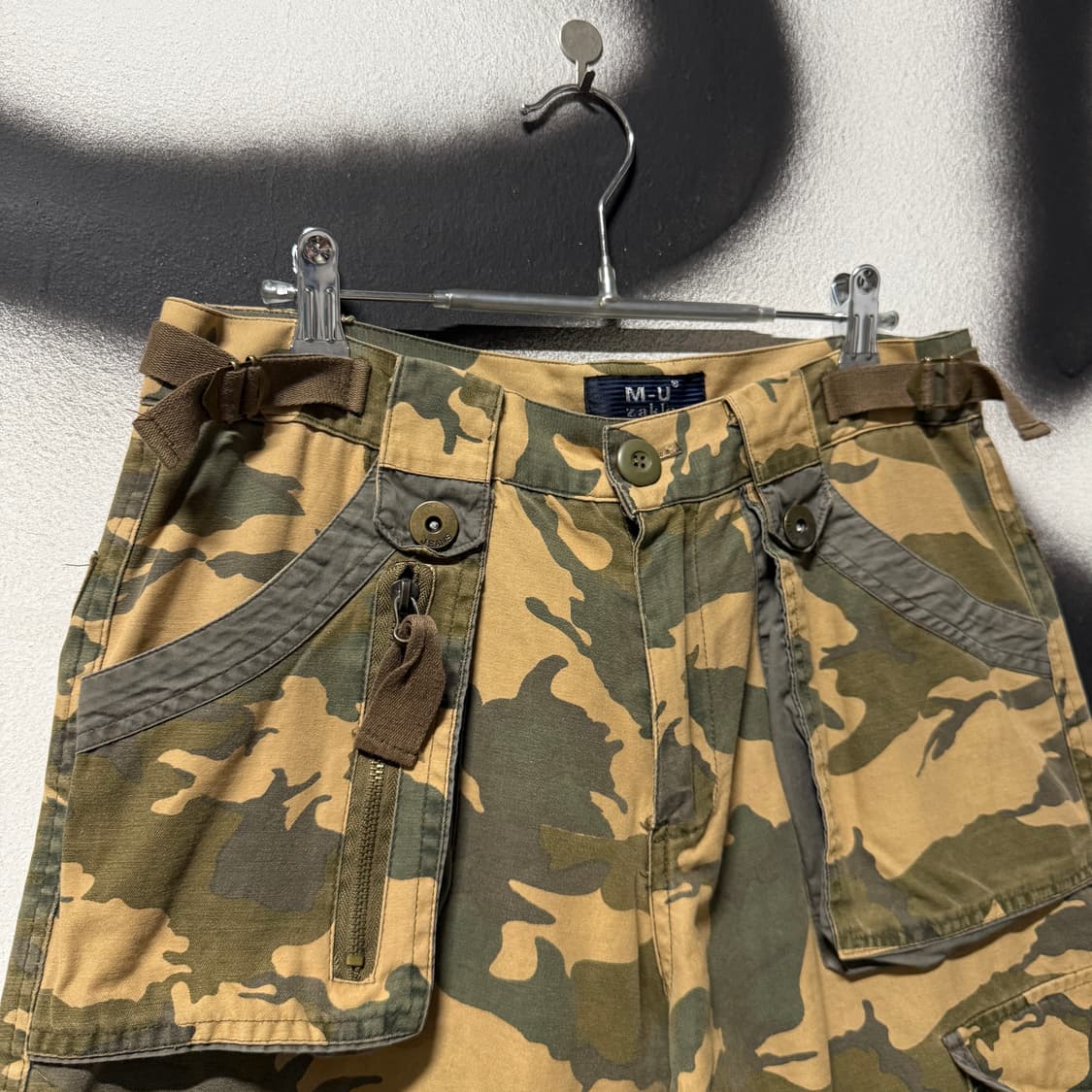 VTG 빈티지 멀티 디테일 카모 와이드 카고 쇼츠 팬츠 상품이미지3