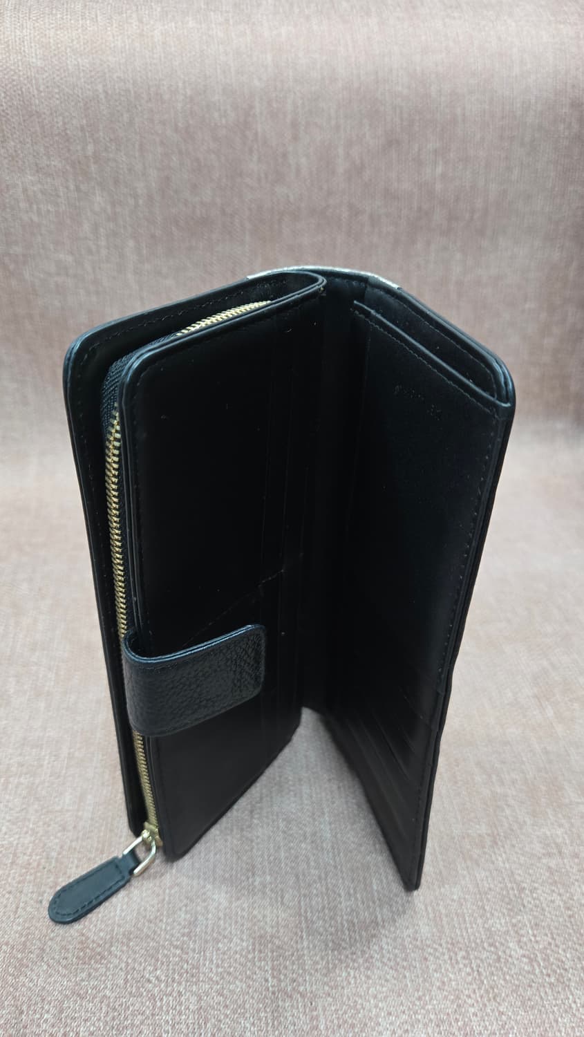 메트로시티 아나콘다 엠보 소가죽  블랙장지갑 상품이미지6