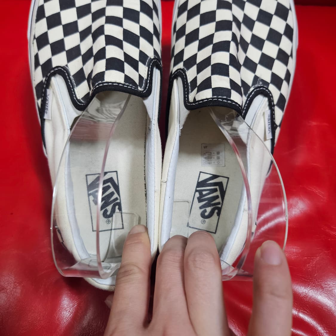 반스(VANS) 체커보드 슬립온 스니커즈 270size 상품이미지5