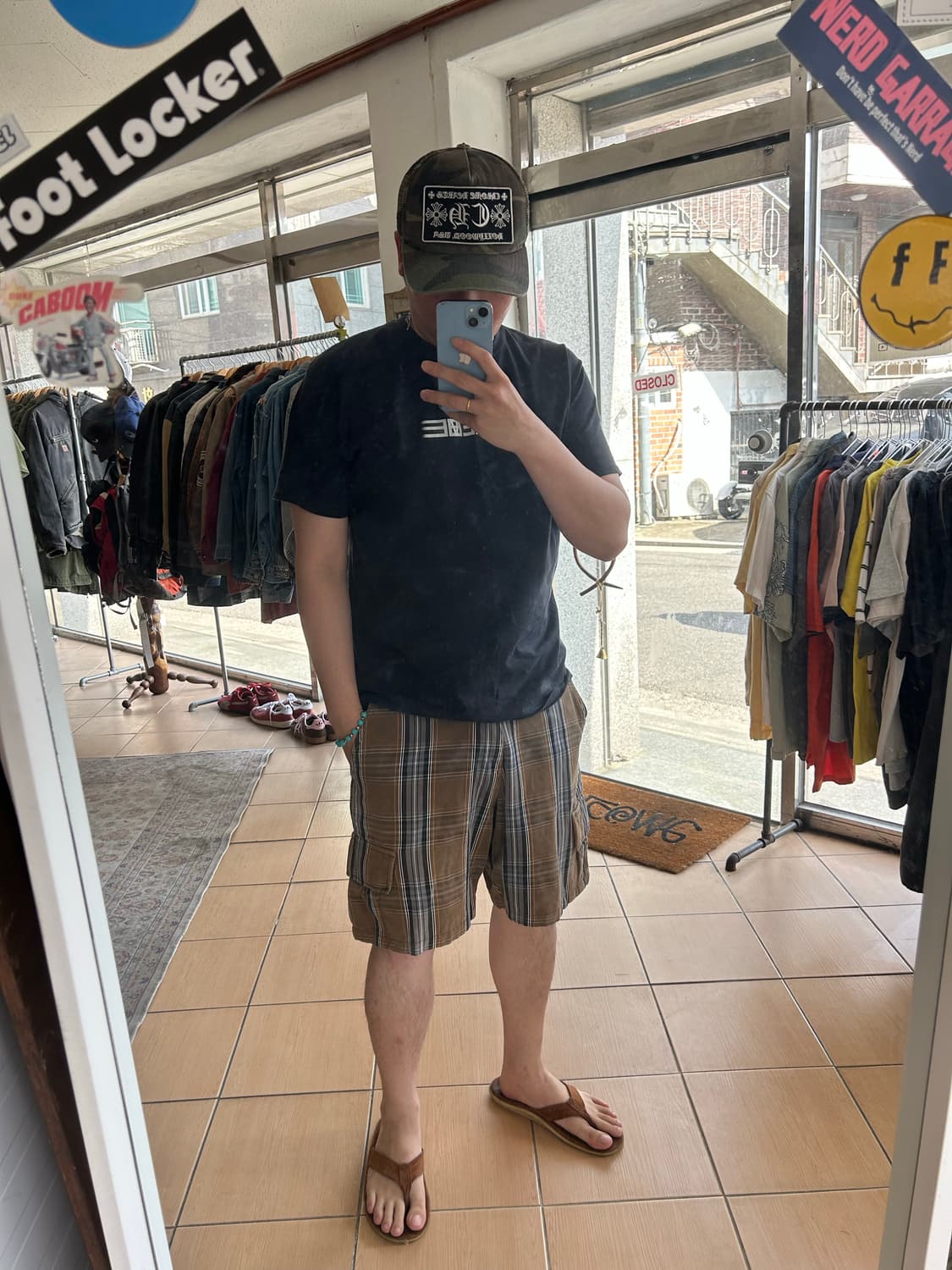 00‘s 스투시재팬 체크 카고쇼츠  상품이미지7