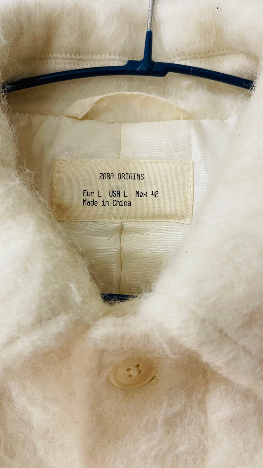 자라 오리진스 아이보리 울 봄버 자켓 L(110까지 가능) 정가 28만원 상품이미지5