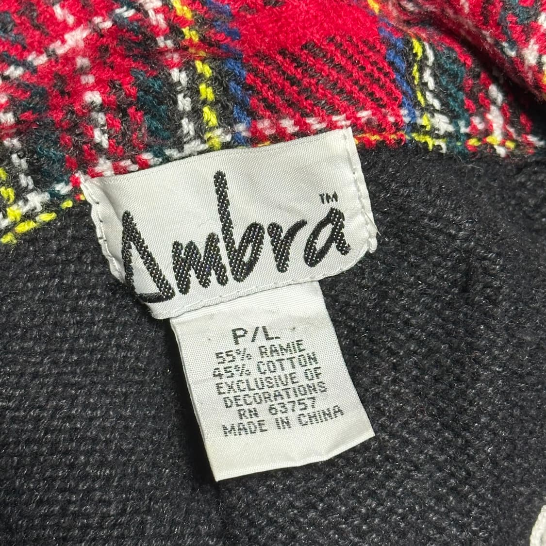 L VTG 크리스마스 자수 블랙 가디건 상품이미지4