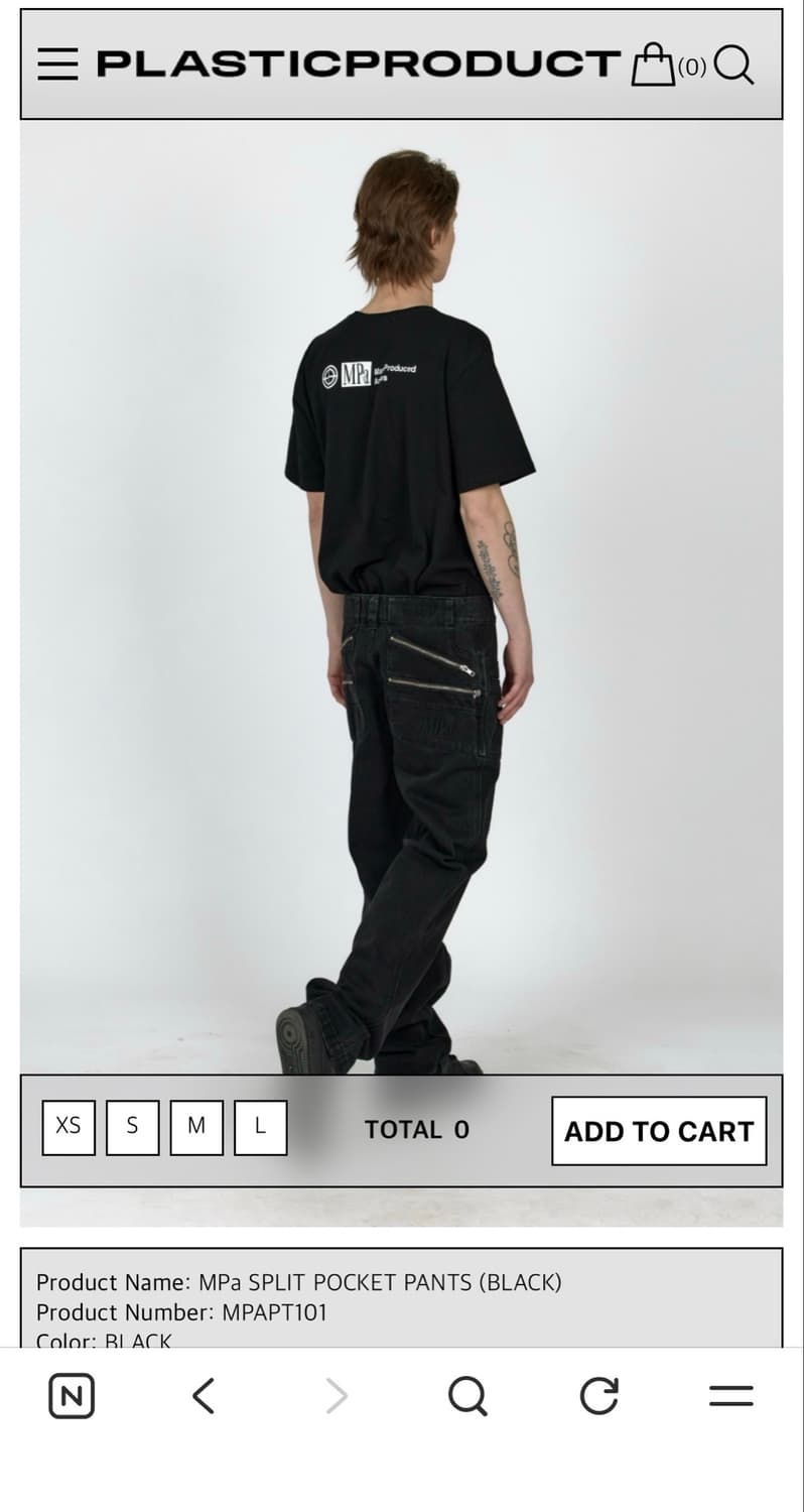 MPa SPLIT POCKET PANTS (BLACK) L사이즈 상품이미지1