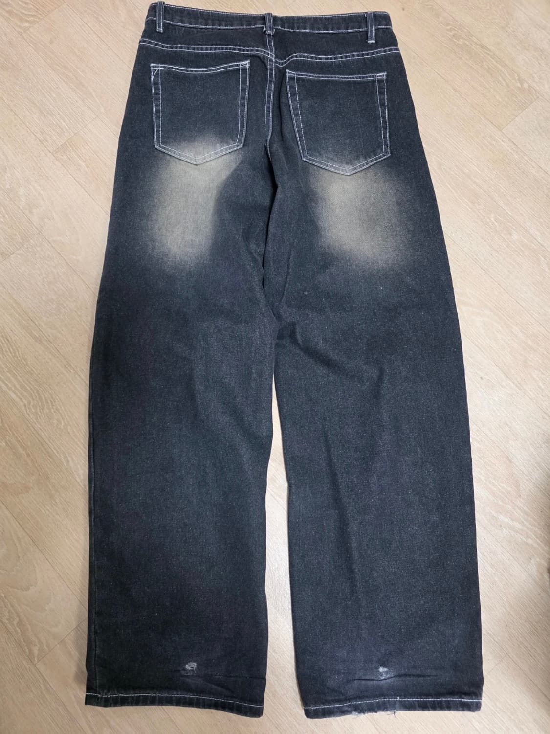 트릴리온 프론트 워싱 와이드 데님 팬츠 33 상품이미지8