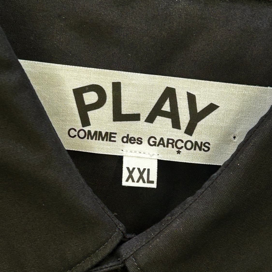 Comme des Garcons 레드 하트 와펜 블랙 코튼 셔츠 상품이미지3