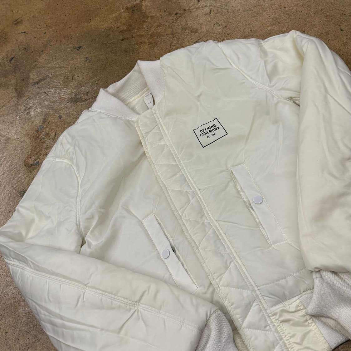 [정품] 오프닝 세레모니 알파인더스트리 아이보리 봄버 자켓 b14 상품이미지1