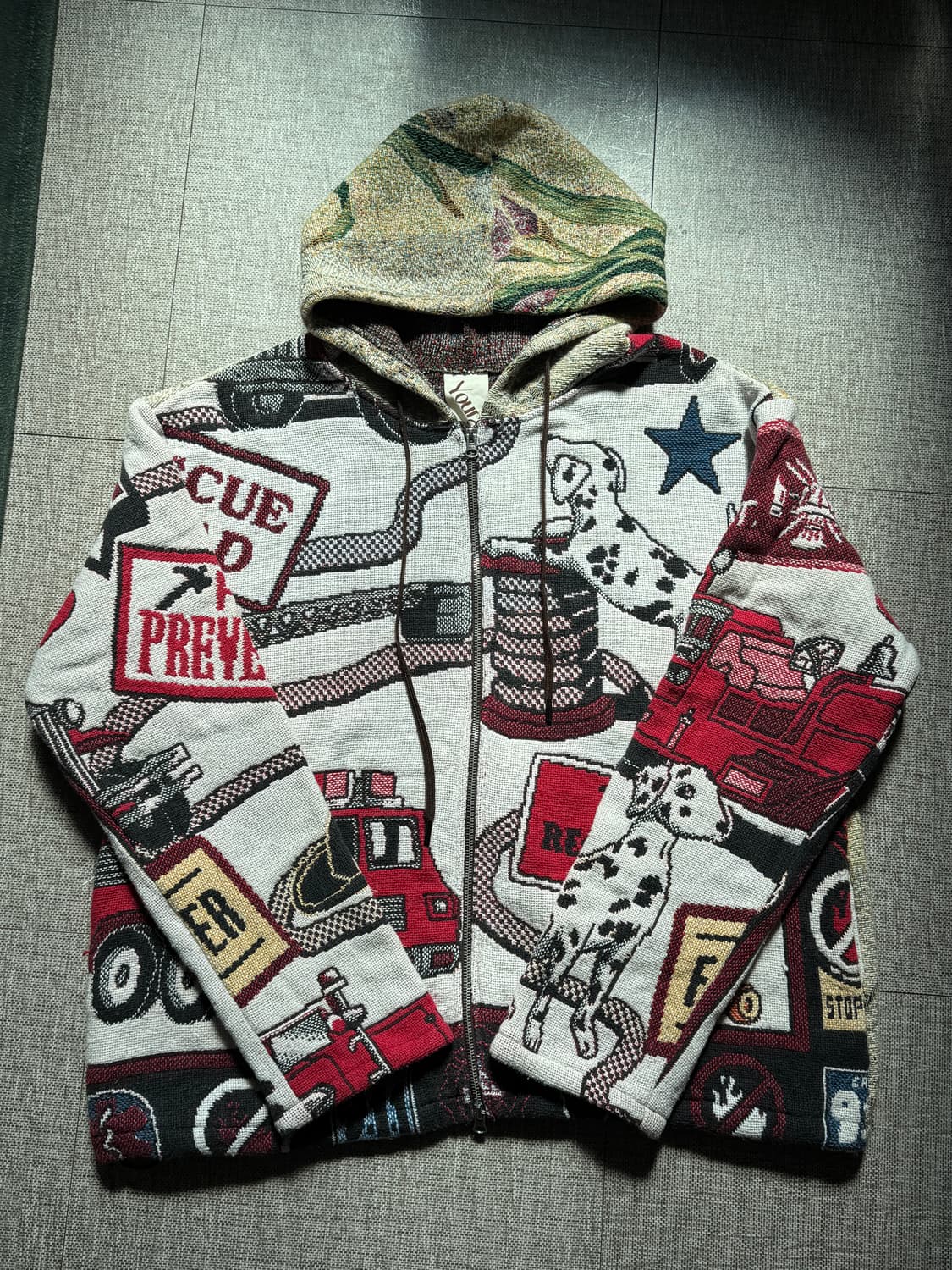 Sunburn 썬번 하우스 빈티지 블랭킷 카페트 후드집업 후드자켓 상품이미지1