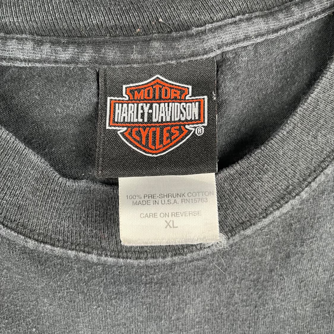 빈티지 할리데이비슨 워싱턴 유타 포켓 긴팔티 상품이미지3