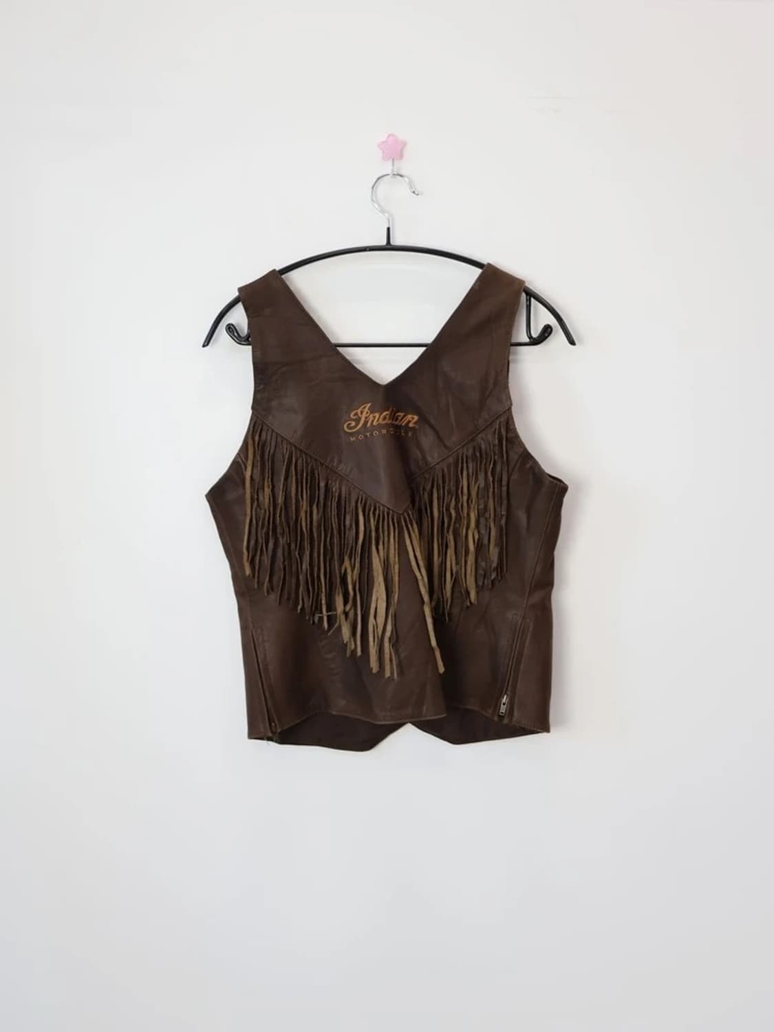 Indian Motorcycle Leather Fringe Vest 상품이미지2